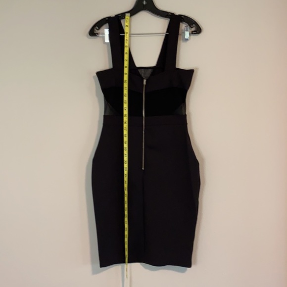 NWOT French Connection Sicily Scuba Black Mesh Waist Cutout Dress  Sz 6 - Picture 7 of 12
